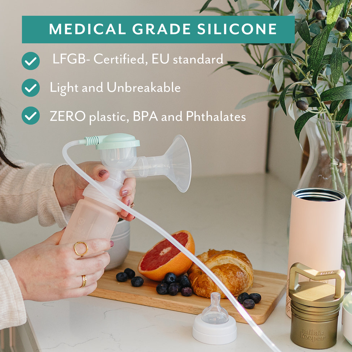 Silicone Breast Milk Storage Bottles