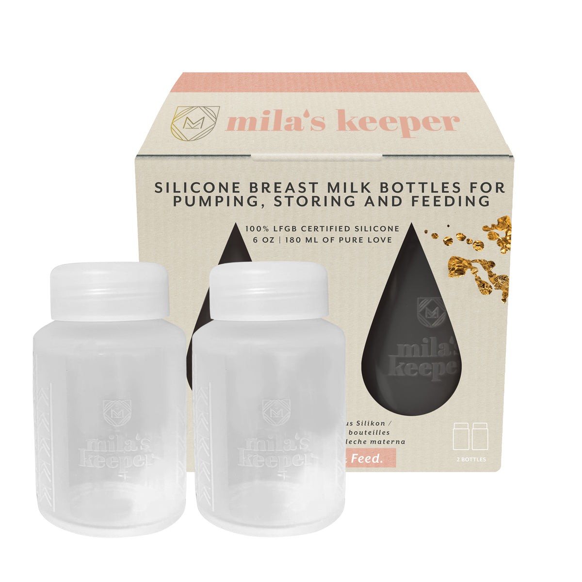 Silicone Breast Milk Storage Bottles