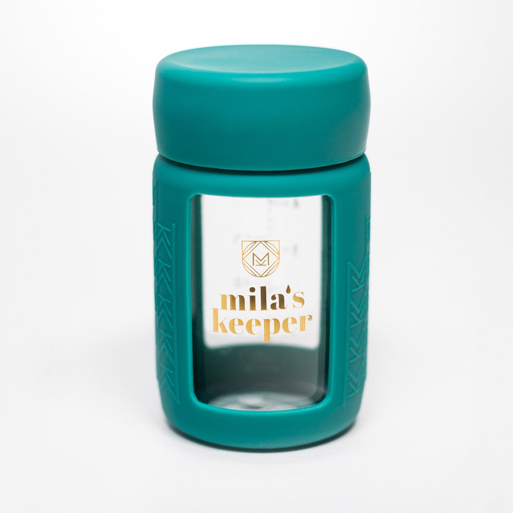 Mila's Keeper Breast Milk Storage Containers Wide Neck / Tropical Green Glass Breast Milk Storage Bottles for-on-the-go-cold-storage-and-pumping