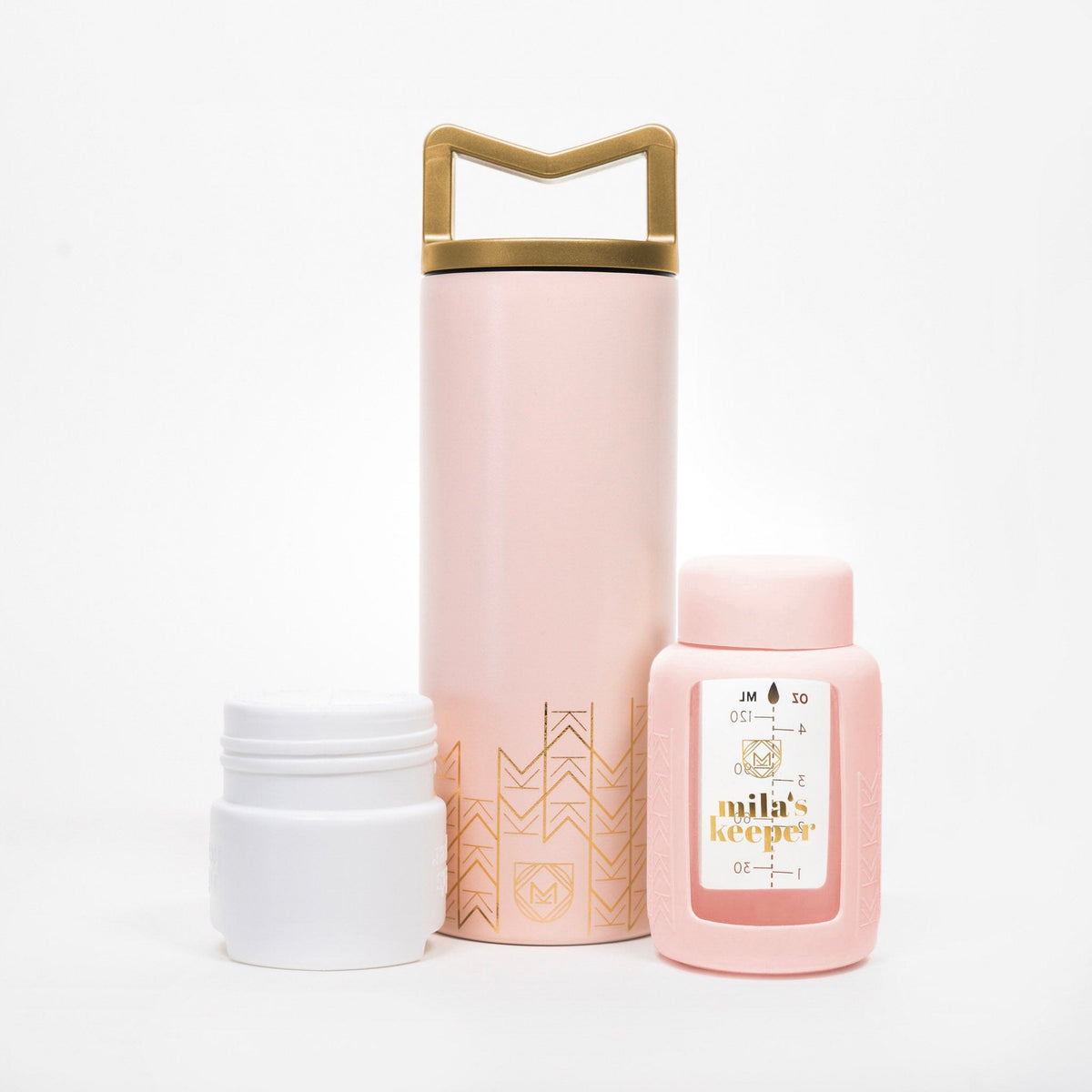 Mila's Keeper Breast Milk Storage Containers Standard Expecting Mama Gift Set | Pink Sands for-on-the-go-cold-storage-and-pumping