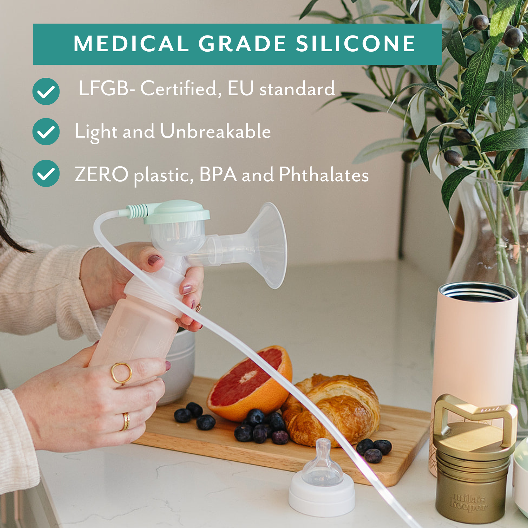 Silicone Breast Milk Storage Bottles