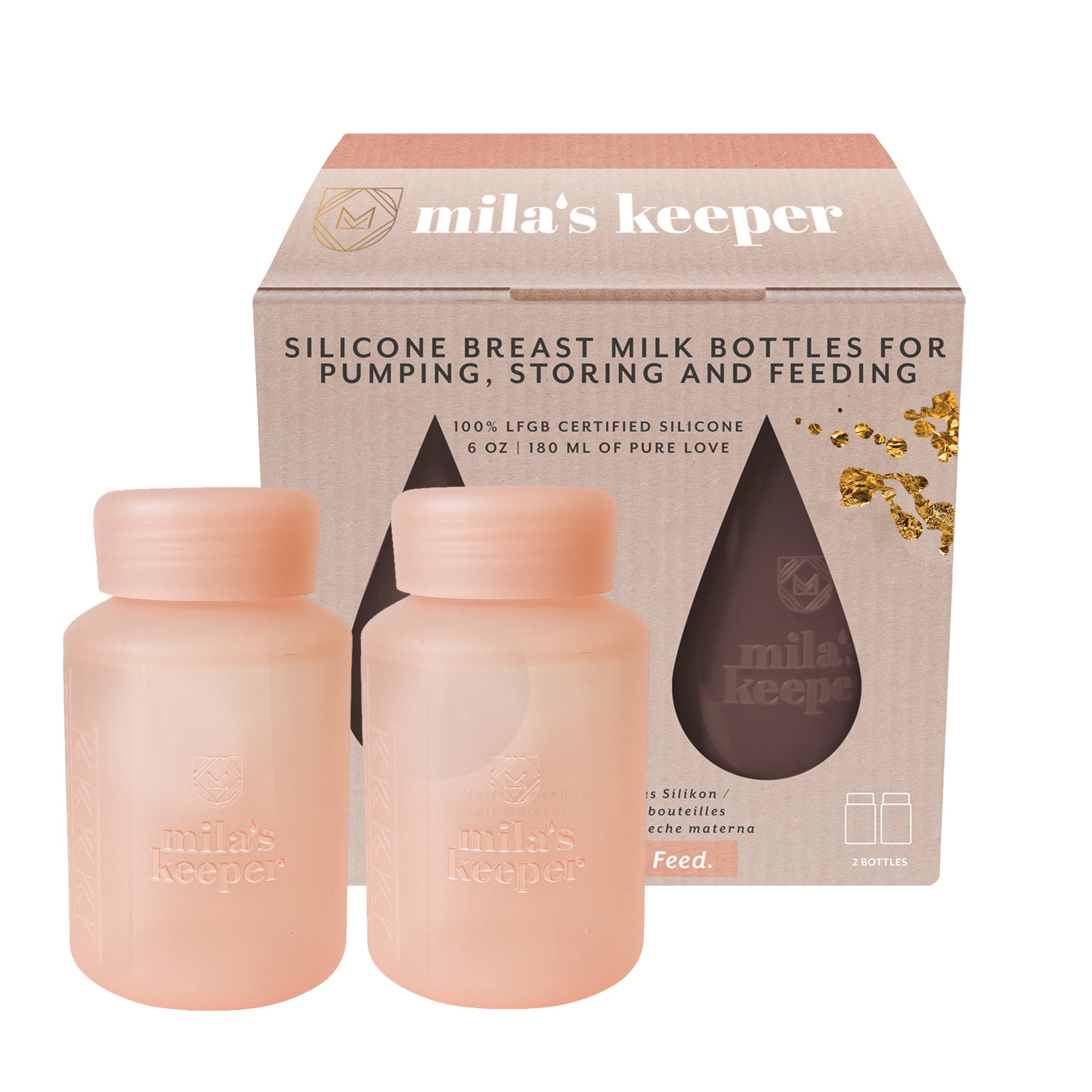 Silicone Breast Milk Storage Bottles