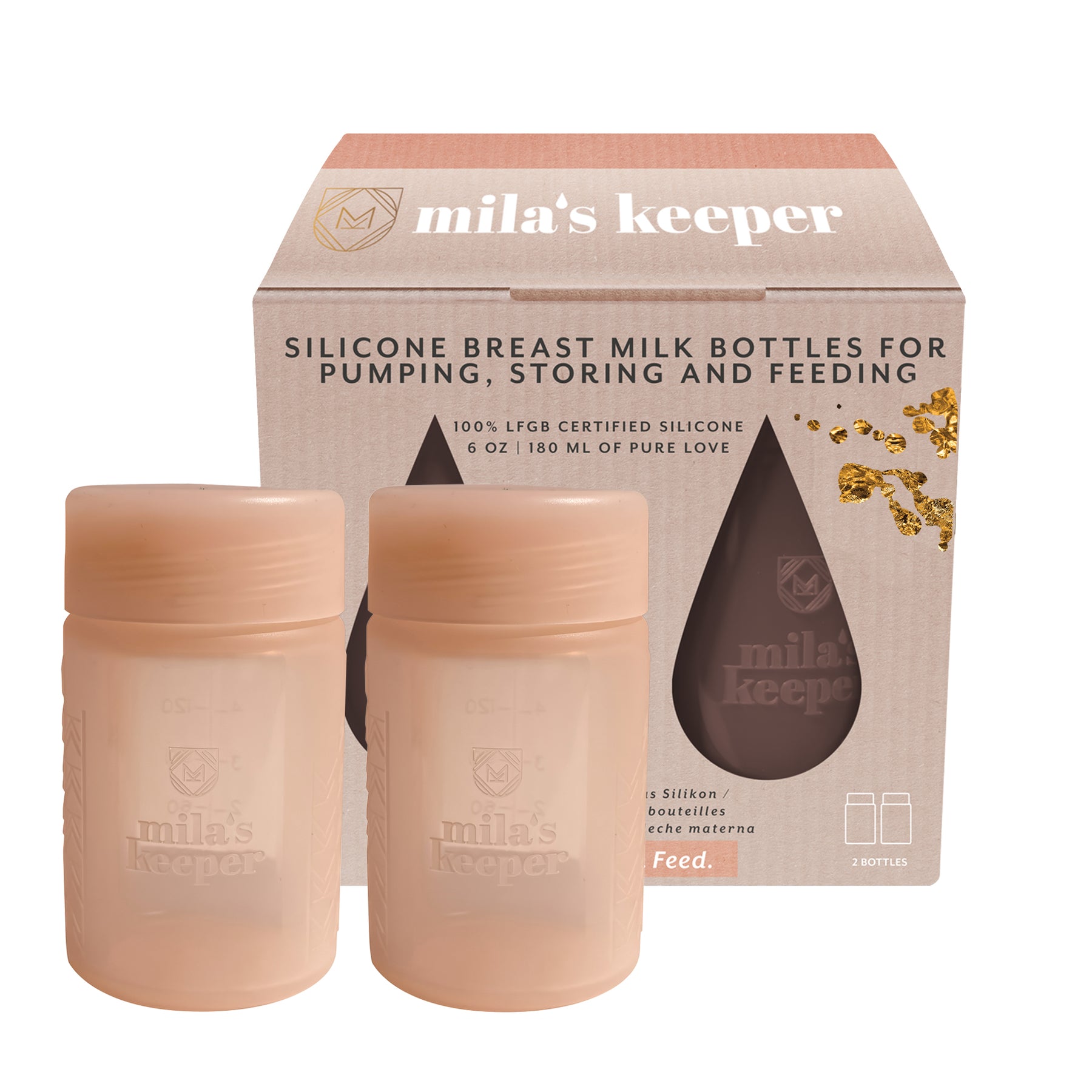 Silicone Breast Milk Storage Bottles