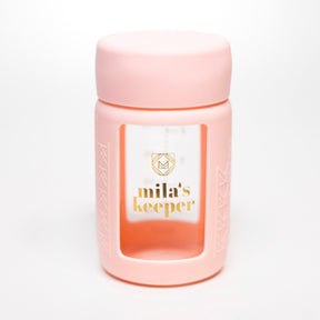 Mila's Keeper Breast Milk Storage Containers Wide Neck / Pink Sands Glass Breast Milk Storage Bottles for-on-the-go-cold-storage-and-pumping