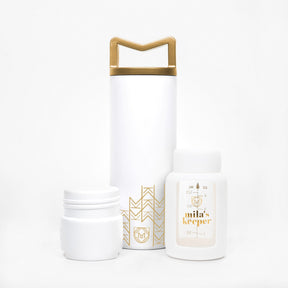 Mila's Keeper Breast Milk Storage Containers Standard Expecting Mama Gift Set | Aspen White for-on-the-go-cold-storage-and-pumping